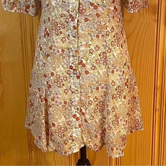 Free People Bonnie Smocked Mini Dress Sz-S - Picture 4 of 11